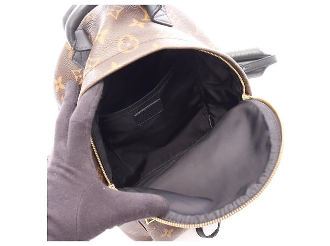 Zaino/Borsa Louis Vuitton Palm Springs PM Marrone Nero - vista 3