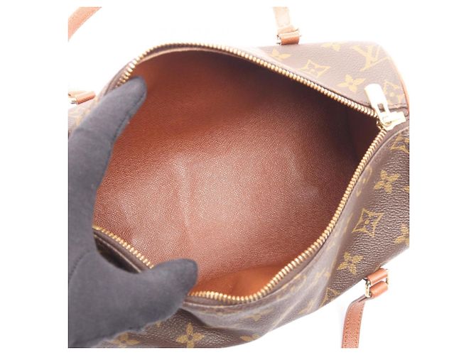 Borsa Louis Vuitton Papillon 26 Monogram Marrone - vista 3