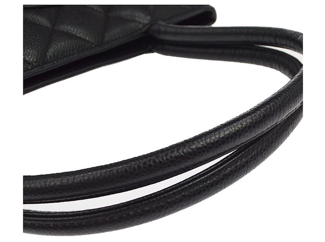 Chanel Medallion Tote gestepptes Kaviar-Leder Schwarz - Ansicht 6