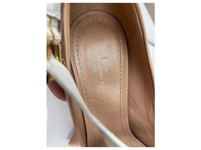 Louis Vuitton Colorblock Lackleder Pumps Weiß Beige - Ansicht 11