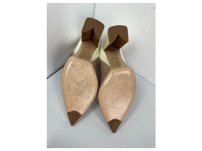 Louis Vuitton Colorblock Lackleder Pumps Weiß Beige - Ansicht 12