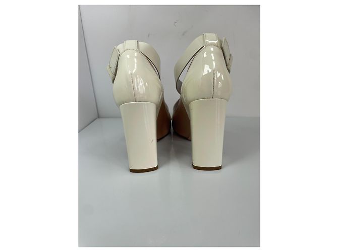 Louis Vuitton Colorblock Lackleder Pumps Weiß Beige - Ansicht 4