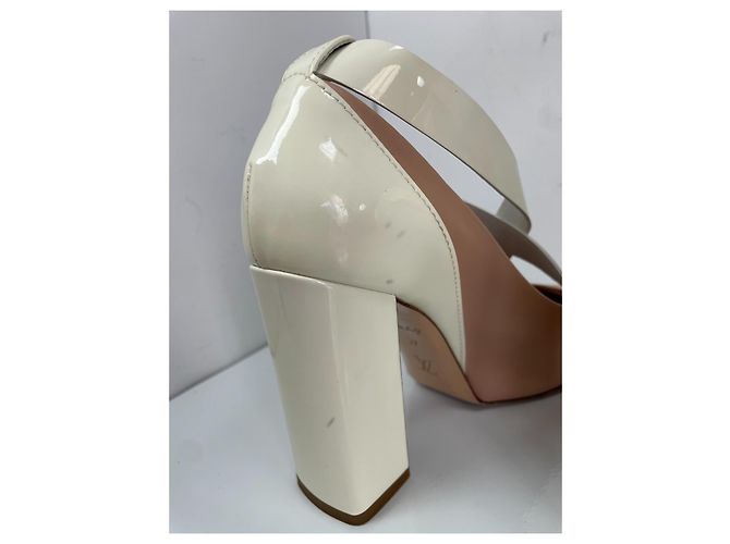 Louis Vuitton Colorblock Lackleder Pumps Weiß Beige - Ansicht 6