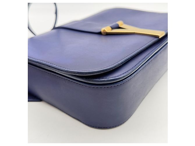 Saint Laurent Chyc Clutch Leather medium Blau - Ansicht 2