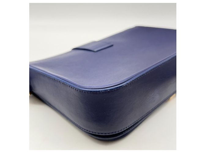 Saint Laurent Chyc Clutch Leather medium Blau - Ansicht 3