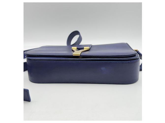 Saint Laurent Chyc Clutch Leather medium Blau - Ansicht 5