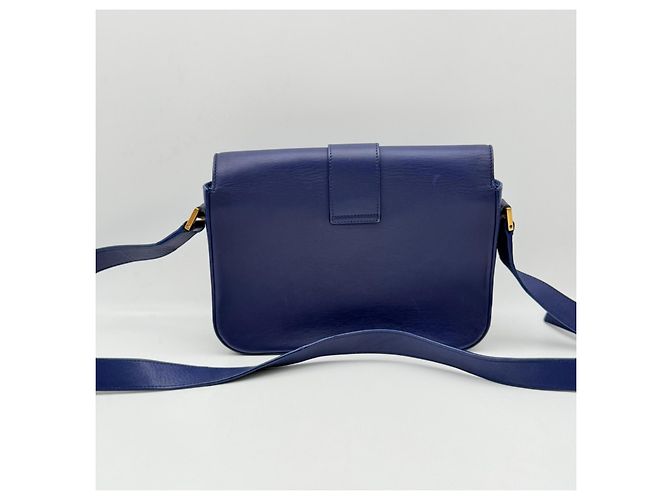 Saint Laurent Chyc Clutch Leather medium Blau - Ansicht 6