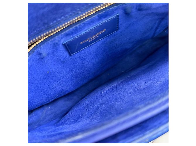 Saint Laurent Chyc Clutch Leather medium Blau - Ansicht 7