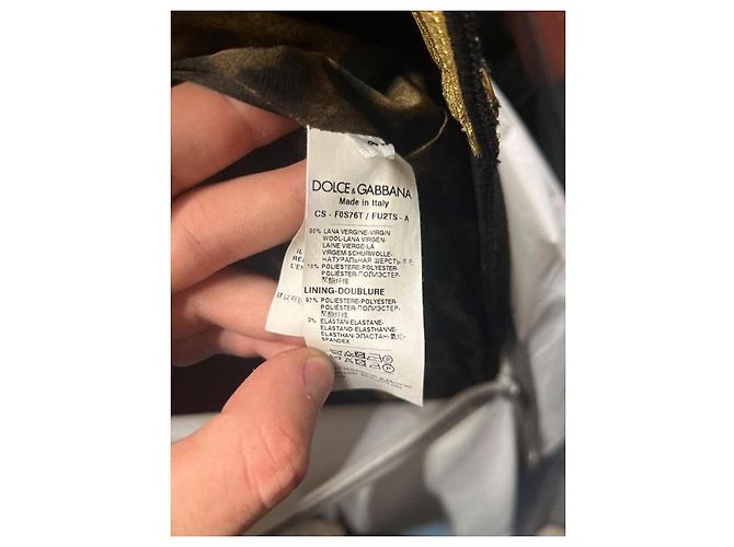 Dolce & Gabbana Black Virgin Wool Fitted Long Coat Pre-owned - view 6