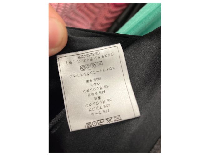 Christian Dior Gray Wool Angora Fitted Jacket Sz.38 Pre-owned - view 6