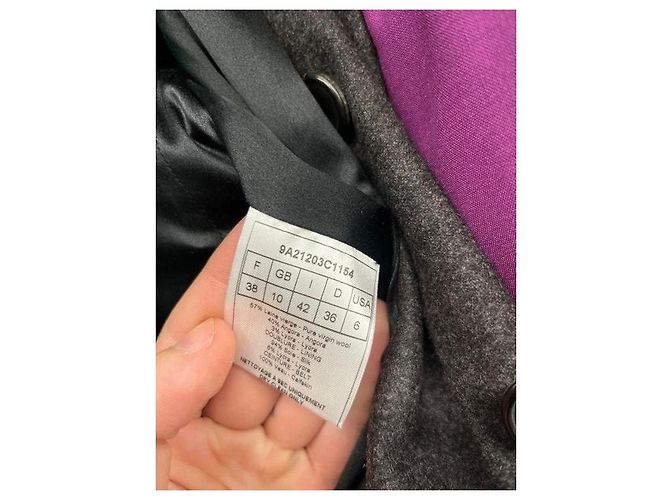 Christian Dior Gray Wool Angora Fitted Jacket Sz.38 Pre-owned - view 7