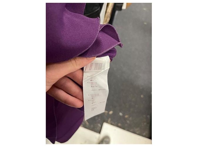 Vestido drapeado asimétrico morado Louis Vuitton - Talla M de segunda mano - vista 5