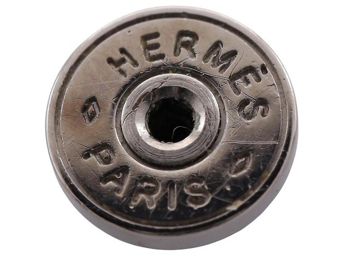 Hermès Hermes Mini Pop H Stud Earrings Ohrringe Silber Beige - Ansicht 3