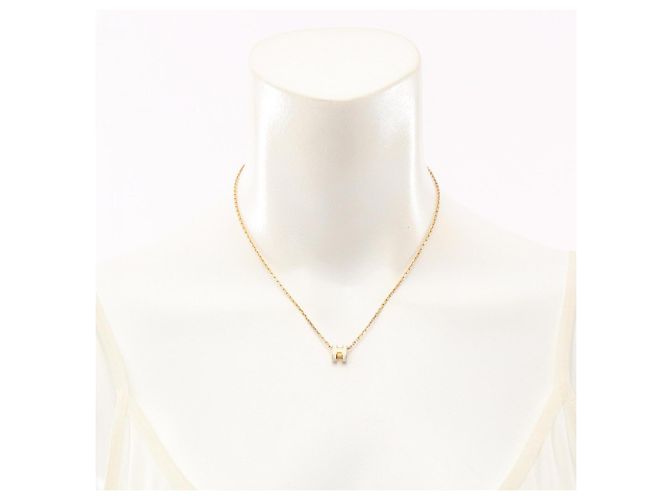 Hermès Hermes Mini Pop H Halskette Weiß Golden - Ansicht 5