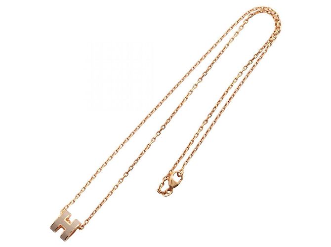 Hermès Hermes Mini Pop H Halskette Beige Golden - Ansicht 2