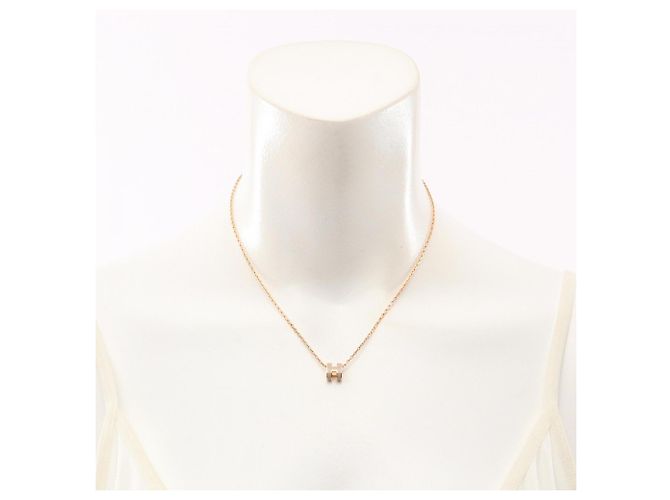 Hermès Hermes Mini Pop H Halskette Beige Golden - Ansicht 5