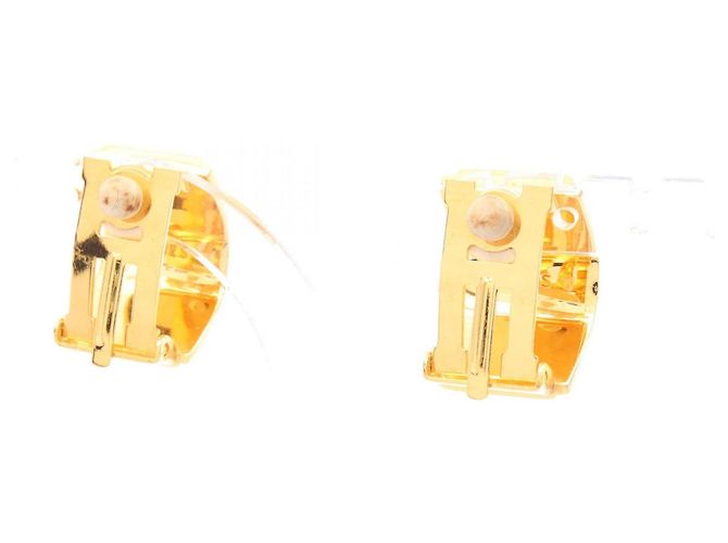 Hermès Hermes Cloisonné Emaille Clip-Ohrringe Schwarz Mehrfarben Golden - Ansicht 2