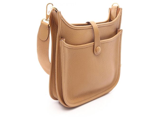 Hermès Borsa a tracolla Hermes Evelyne 3 23 Biscuit Marrone - vista 2