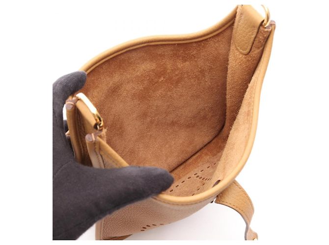 Hermès Borsa a tracolla Hermes Evelyne 3 23 Biscuit Marrone - vista 3