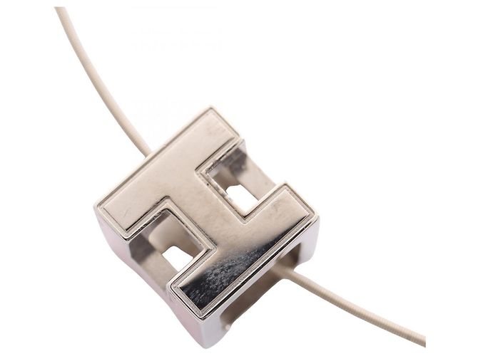 Hermès Collana Hermes Cage d'H H-Cube Argento Rosa - vista 2