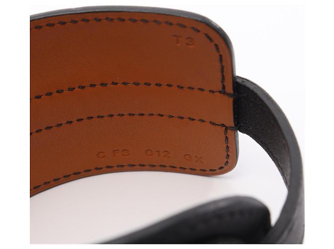Bracciale Hermès Cavaliere in pelle Swift nera Nero - vista 5