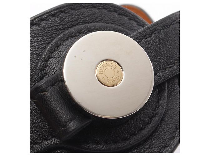 Bracciale Hermès Cavaliere in pelle Swift nera Nero - vista 7
