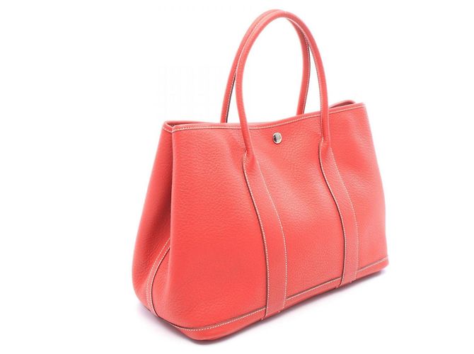 Hermès Borsa Tote Hermes Garden Party PM Rosso - vista 2