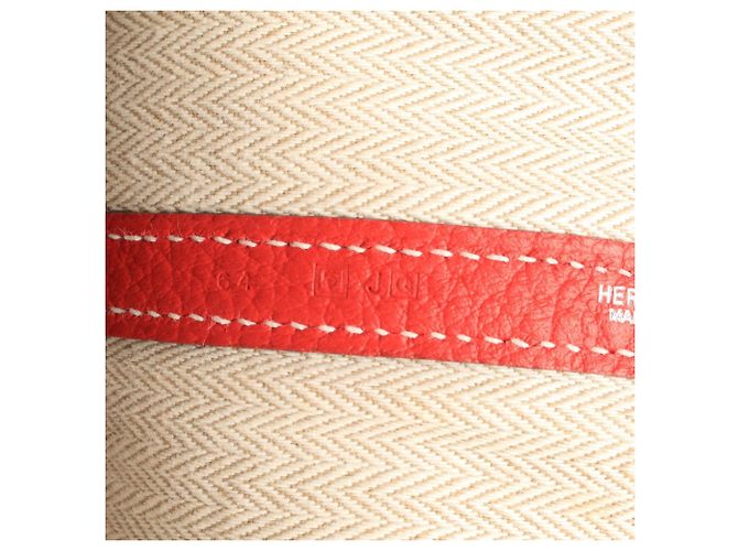 Hermès Borsa Tote Hermes Garden Party PM Rosso - vista 5