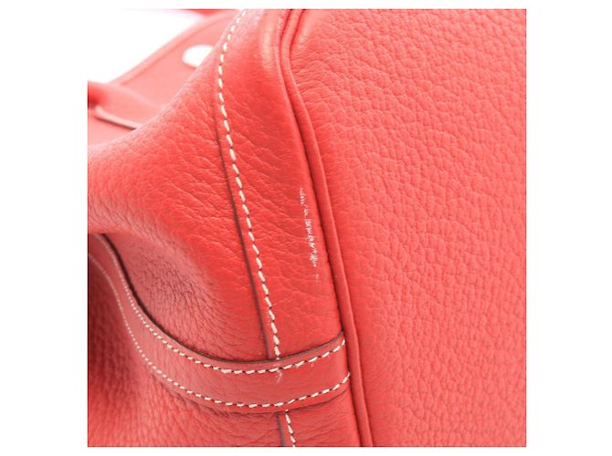 Hermès Borsa Tote Hermes Garden Party PM Rosso - vista 6