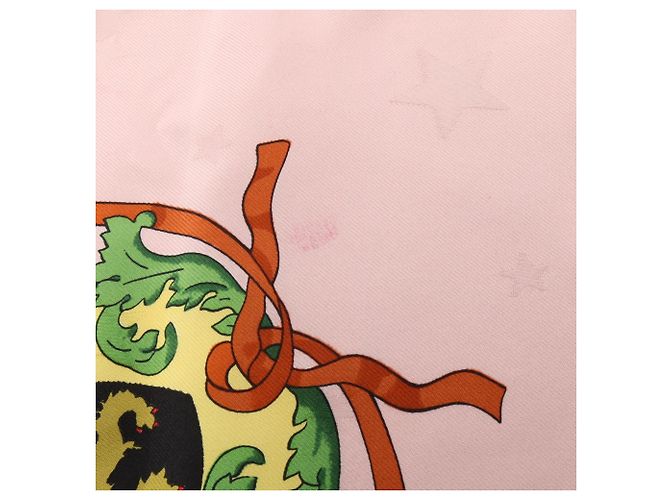 Hermès Hermes Carre 90 Emblemes de l'Europe Schal Pink Mehrfarben Grün - Ansicht 7