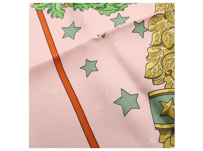 Hermès Hermes Carre 90 Emblemes de l'Europe Schal Pink Mehrfarben Grün - Ansicht 8