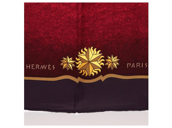 Hermès Foulard Hermes Carre 90 COSMOS Porpora Giallo - vista 4
