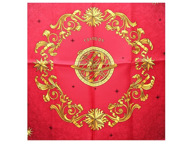 Hermès Foulard Hermes Carre 90 COSMOS Porpora Giallo - vista 6