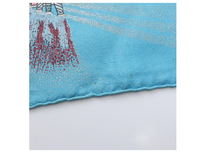 Hermès Hermes Carre 90 Feux D'Artifice Schal Blau Mehrfarben - Ansicht 11