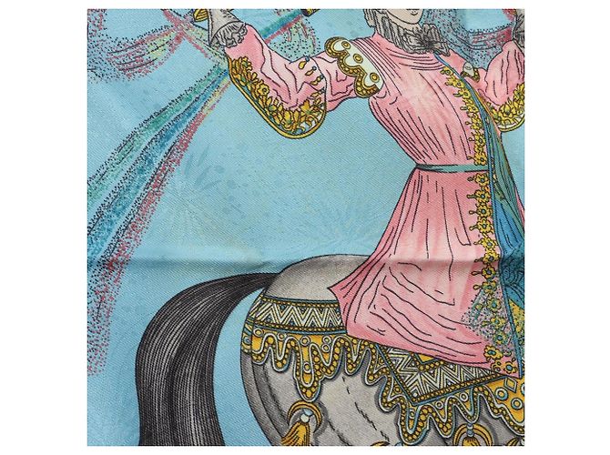 Hermès Hermes Carre 90 Feux D'Artifice Schal Blau Mehrfarben - Ansicht 4