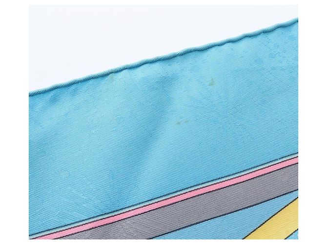 Hermès Hermes Carre 90 Feux D'Artifice Schal Blau Mehrfarben - Ansicht 6