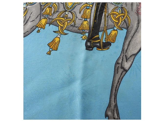 Hermès Hermes Carre 90 Feux D'Artifice Schal Blau Mehrfarben - Ansicht 8