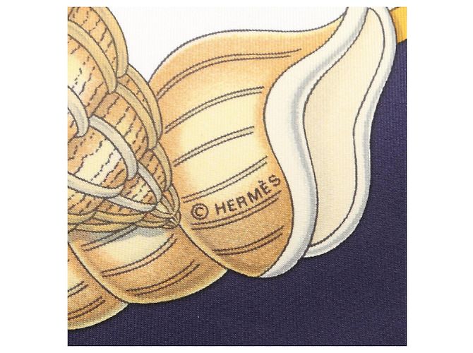 Hermès Hermes Carre 90 L'AIR MARIN Schal Mehrfarben Marineblau - Ansicht 2