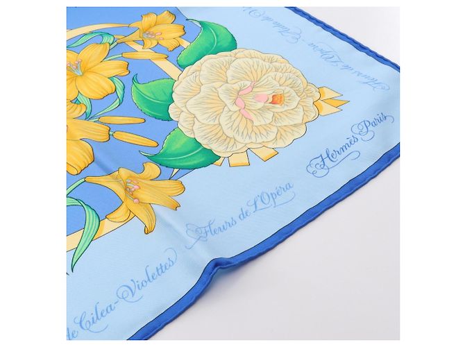 Hermès Hermes Carre 90 Fleurs de L'Opera Schal Blau Mehrfarben - Ansicht 6