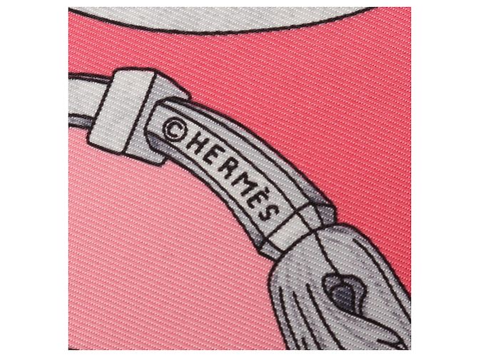 Hermès Foulard Hermes Carre 90 Les Tuileries Marrone Rosa - vista 2