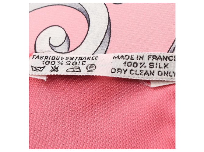 Hermès Foulard Hermes Carre 90 Les Tuileries Marrone Rosa - vista 3