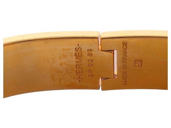 Hermès Brazalete Hermes Clic Clac PM Accessory Beige Dorado - vista 4