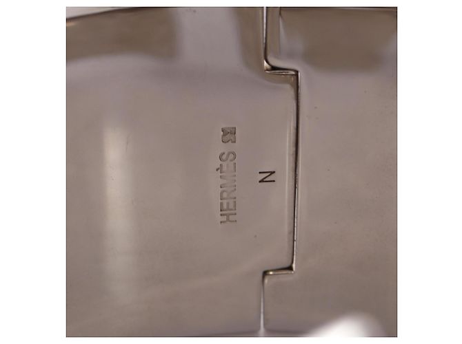 Hermès Bracciale Hermes Clic Clac TGM Argento Bianco Blu - vista 4