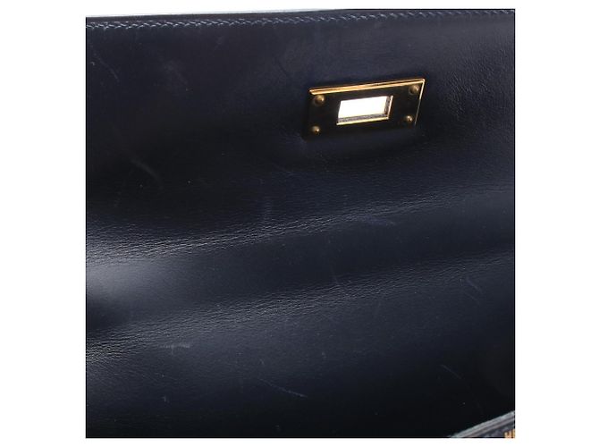 Hermès Borsa Hermes Kelly 28 in Blue Indigo Blu navy - vista 10