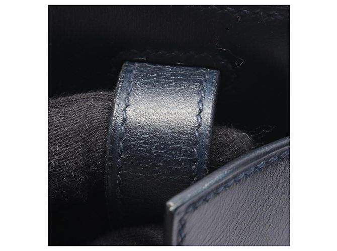 Hermès Borsa Hermes Kelly 28 in Blue Indigo Blu navy - vista 9