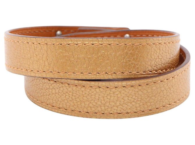 Hermès Bracciale Hermes Kelly Double Tour Marrone Argento - vista 2
