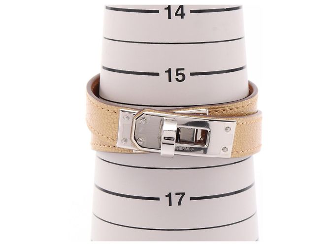 Hermès Bracciale Hermes Kelly Double Tour Marrone Argento - vista 6
