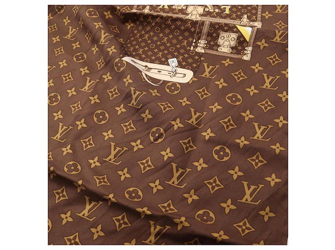 Louis Vuitton Carre Monogram Trunks Marron Schal Braun Mehrfarben - Ansicht 7