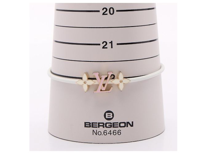 Bracciale con Charm LV Crew Louis Vuitton Rosa Bianco D'oro - vista 6