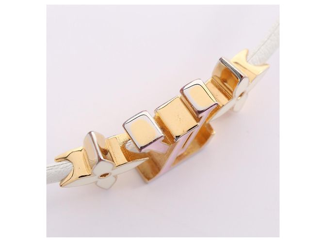 Bracciale con Charm LV Crew Louis Vuitton Rosa Bianco D'oro - vista 7